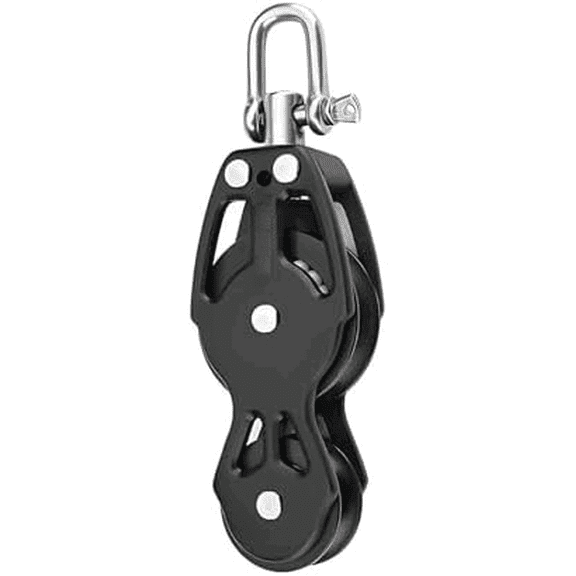 Blue Shark 2253-38 mm Single Fiddle Swivel Aluminum Sailing Block - Max Line: 3/8 (10 mm), Safe Working Load (SWL): 900 lbs, Breaking Load: 2200 lbs (1-Pack)$$Watercraft