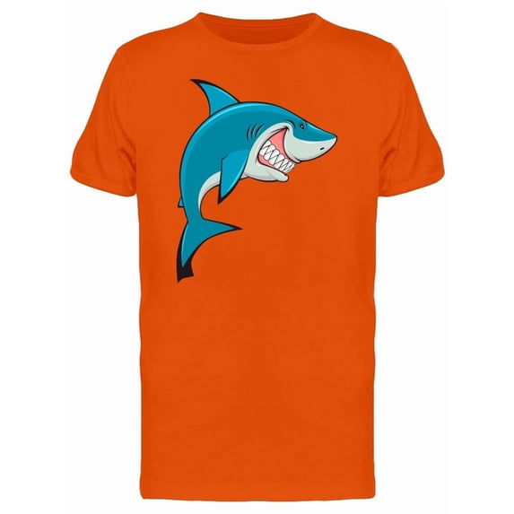Blue Shark Cartoon Sideview Tee Men's -Image by Shutterstock