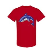 Blue Shark Design T-Shirt Men -Image by Shutterstock, Male Small