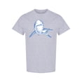 thumbnail image 1 of Blue Shark Graphic T-Shirt Men -Image by Shutterstock, Male Medium, 1 of 2