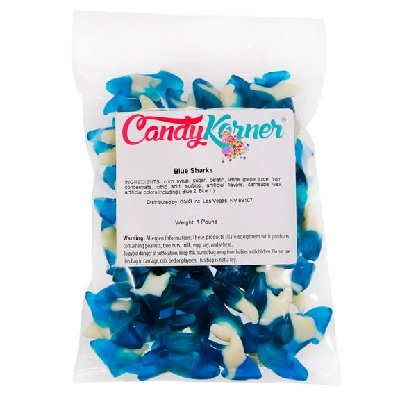 Blue Shark Gummies - 1 Pound (16 Ounce) - By CandyKorner