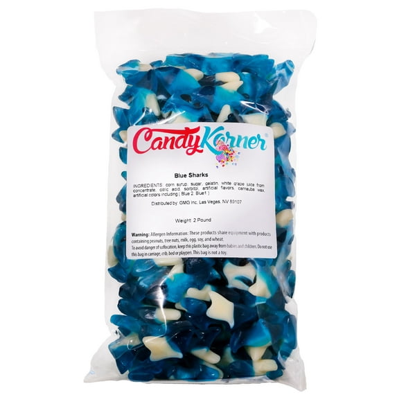 Blue Shark Gummies - 2 Pound (32 Ounce) - By CandyKorner