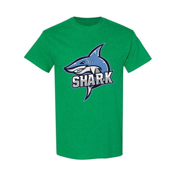 Blue Shark Mascot T-Shirt Men -Image by Shutterstock, Male Large