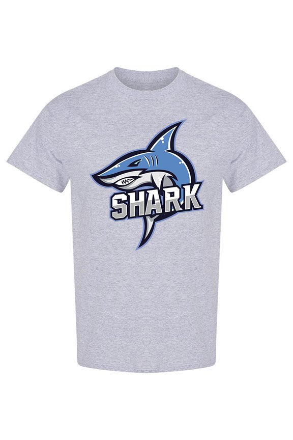 Blue Shark Mascot T-Shirt Men -Image by Shutterstock, Male Medium