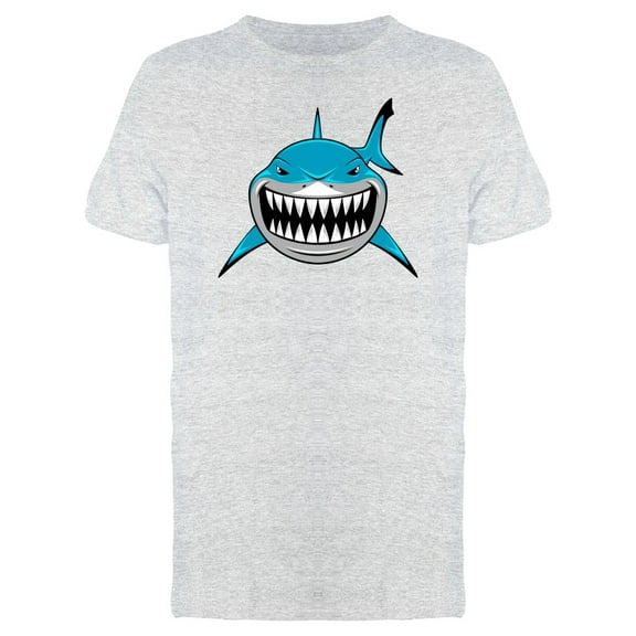 Blue Shark Showing Teeth Tee Men's -Image by Shutterstock