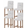 thumbnail image 1 of Blue Shell Coastal Bar Stool Covers Set of 4, Nautical Seaside Ocean Summer Beach Stretch Washable Bar Chair Covers with Backs, Removable Pub Counter Height Chair Cover for Kitchen Dining Room Cafe, 1 of 7