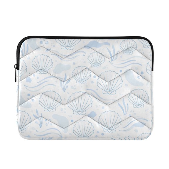 Blue Shells Printed Laptop Sleeve 13-14 Inch Computer Bag & Laptop Case for Women Men with Zippe for Work Travel