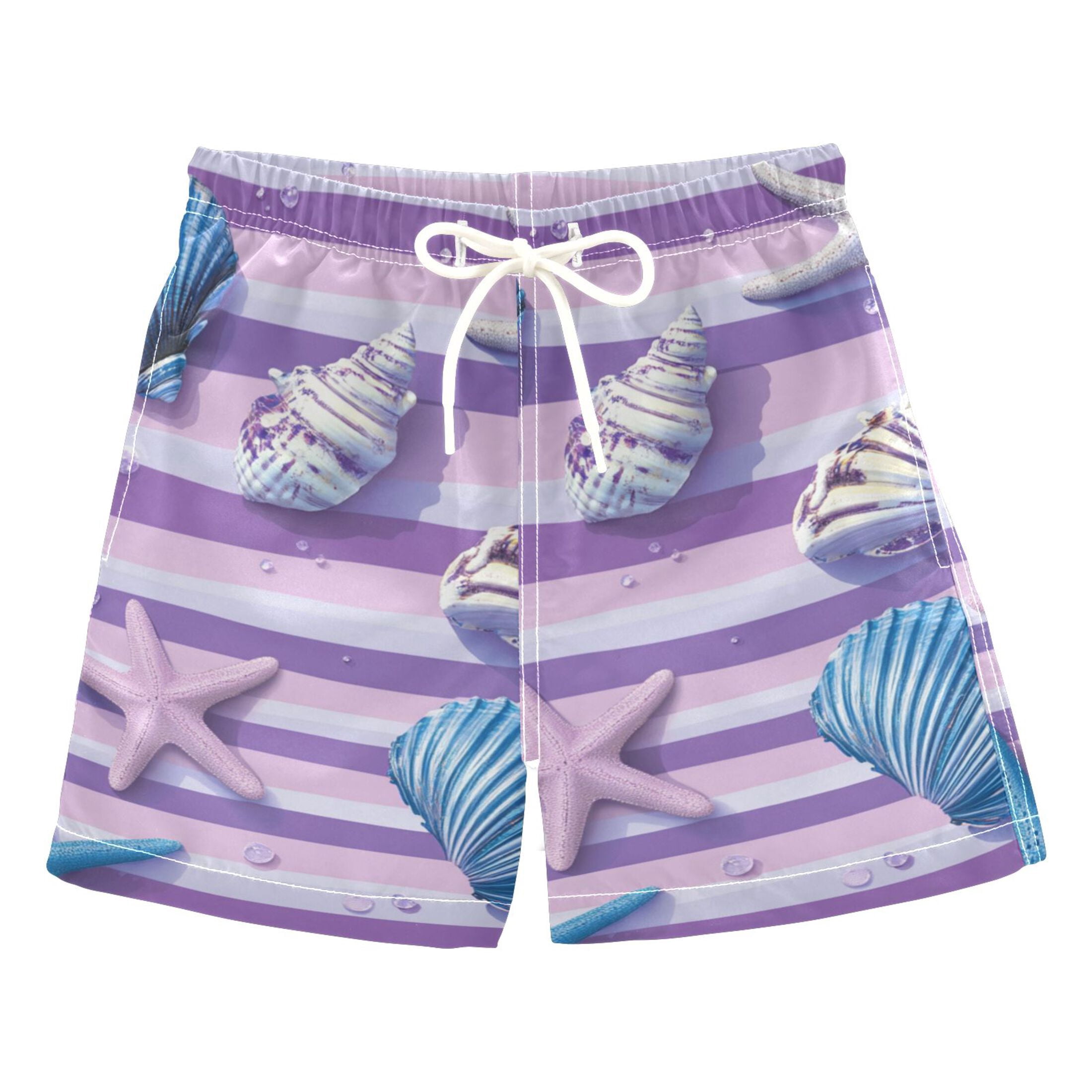 BOYS MID BOARDSHORT WITH ELASTIC WAIST 4-10 BATHING BOMBSHELL