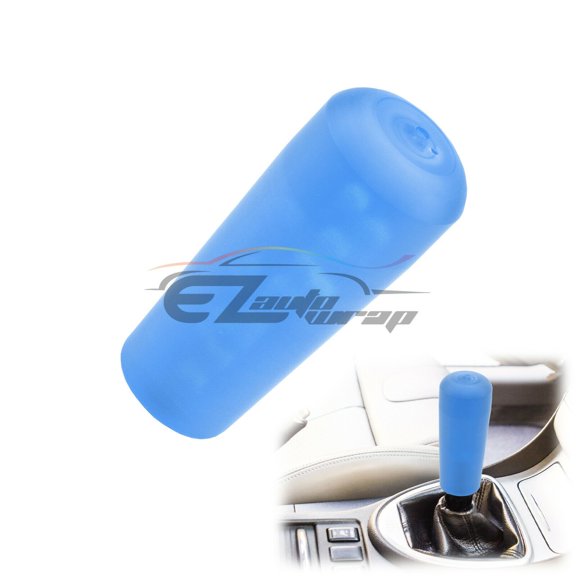 Blue Shift Knob Stick Frosted Matte Crystal Bubble Long Throw Gear Shifter 10cm