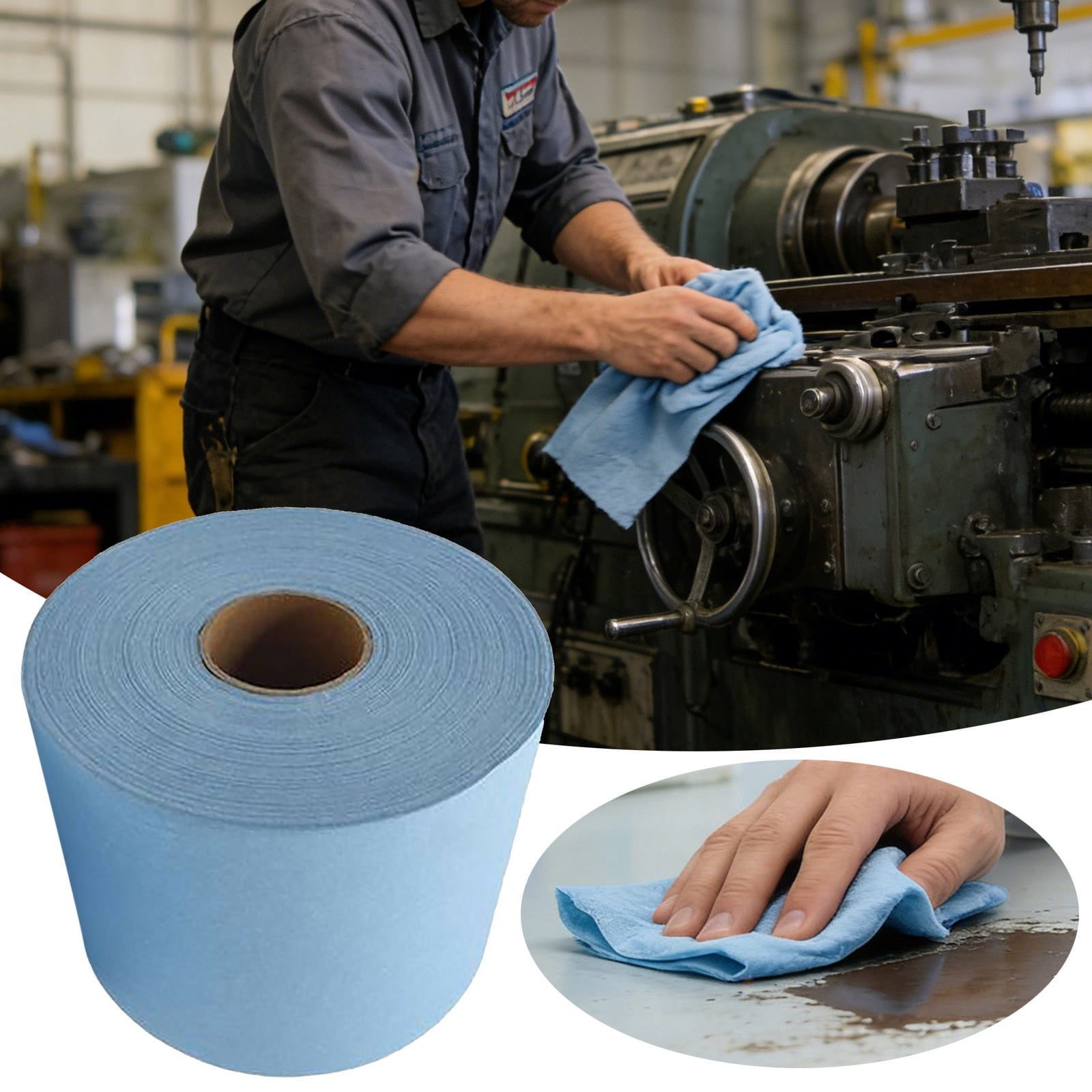 CSStudio Household Roll Paper Towel, Blue, 1 Roll