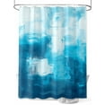 thumbnail image 1 of Blue Shower Curtain, Abstract Oil Painting Waterproof Shower Curtain Set with 12 Hooks Lightweight Washable Fabric Shower Curtains for Bathroom 72x72 Inches, 1 of 6