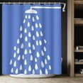 thumbnail image 1 of Blue Shower Curtain for Bathroom Modern Minimalist Shower Curtain Set Blue and White Shower Head Fun Shower Curtains Bathroom Curtains for Bathing with 12 Hooks, 72x72 Inch, 1 of 6