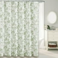 thumbnail image 1 of Blue Shower Curtain Floral Cotton Linen Cottagecore Shower Curtain for Bathroom 72" W x 72" L, 1 of 5