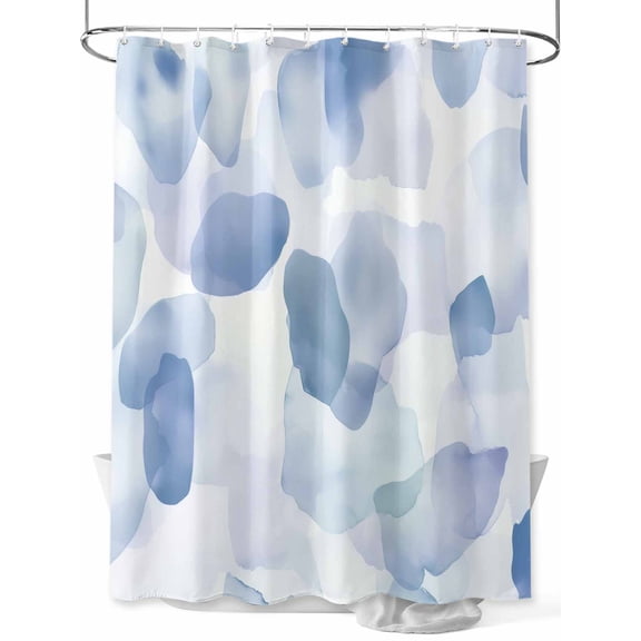 Blue Shower Curtain Set ，Waterproof Fabric Shower Curtains Watercolor Shower Curtains for Bathroom,Bathroom Decor 72"x72"