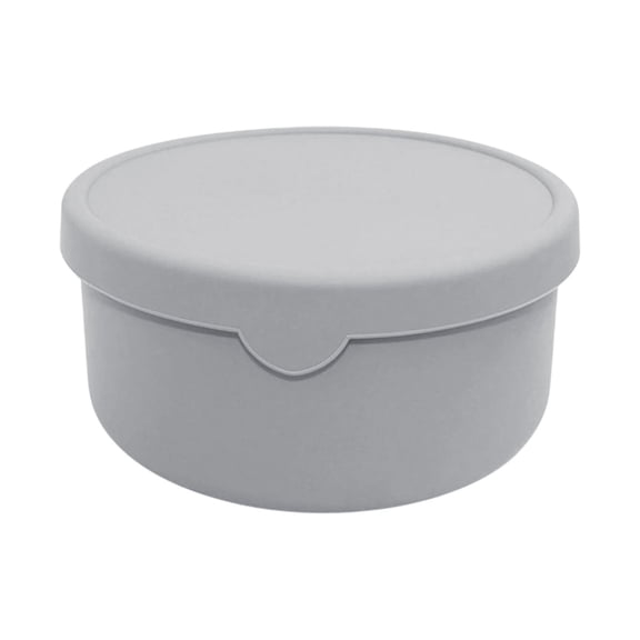 Blue Silicone Leak-Proof Food Container With Lid For Refrigerator Microwave Lunch Bento Salad Fruit Storage