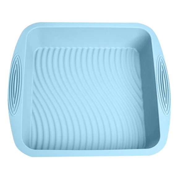 Blue Silicone Square Cake Pan - Nonstick Baking Mold for Brownies Lasagna Rice Oven Safe, 1Pcs