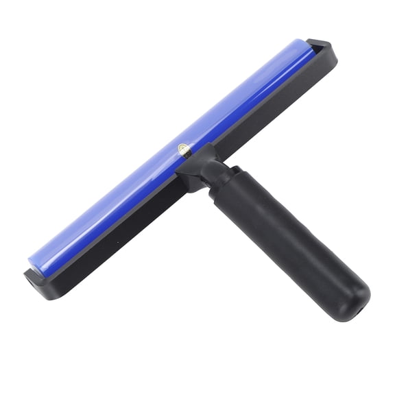 Blue Silicone Static Dust Removal Roller with Black Handle, 1.1in Diameter, High Viscosity for Electronics and Home Use