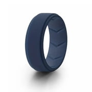 Blue Silicone Wedding Ring Band Breathable Men Woman Temporary Rubber Flexible