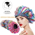 thumbnail image 1 of Blue Silk Bonnet for Sleeping Sleep Leisure Hat cotton Large Wide Soft Band Sleep Cap for Curly Hair Braids One Size, 1 of 2