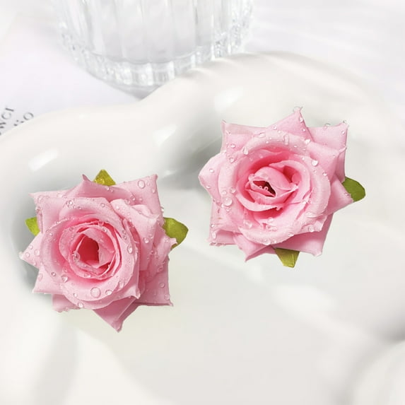 Blue Silk Flower Heads, Fake Floral DIY Decorations, Realistic Cloth Simulation Flowers for Crafts, Wedding Centerpiece Bouquet Supplies, 10 Pack Blue Artificial Blooms