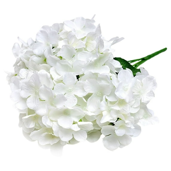 Blue Silk Hydrangea Artificial Flowers Bouquets, Realistic Fake Hydrangea with Stems, Faux Flower Arrangement for Valentines Day Home Wedding Party Table Centerpieces Decoration, 1 Pcs