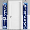 thumbnail image 1 of Blue Silver 21st Birthday Door Banner Decorations, Happy 21 Birthday Party Porch Banner for Men, 21 Year Old Bady Party Decoration for Outdoor Indoor, 1 of 10