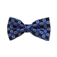 thumbnail image 1 of Blue, Silver And Navy Floral Woven Pre-Tied Bow Tie, 1 of 1
