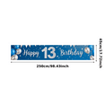 thumbnail image 1 of Blue and Silver Happy 13 Birthday Banner with Balloon Stars Elements Backdrop Party Decoration Photography Props for Birthday Party Celebration Decorations Party Supplies, 1 of 8