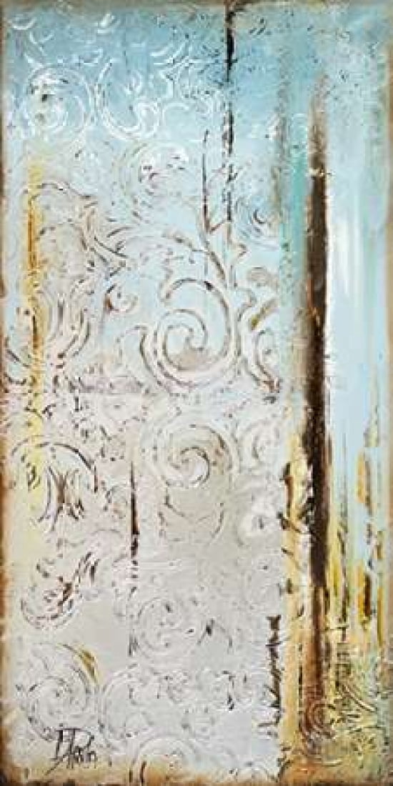 Blue Silver I Canvas Art - Patricia Pinto (24 x 48)