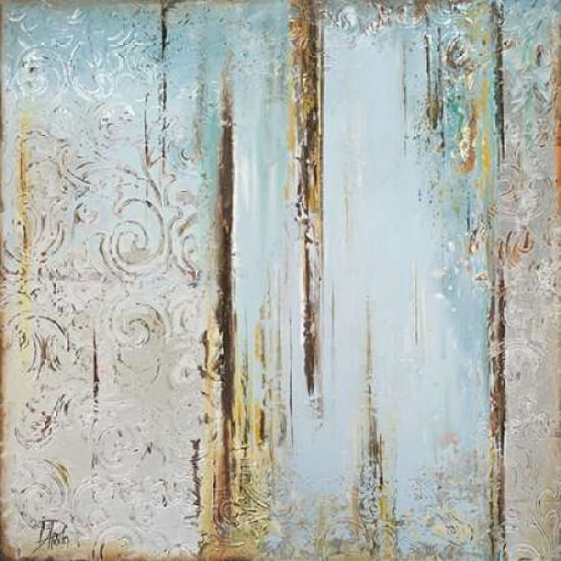 Blue Silver Square I Canvas Art - Patricia Pinto (24 x 24)