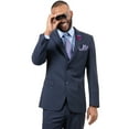 thumbnail image 1 of Blue Single Breasted Two Button Timeless Regular Slim Fit Suit M18017, 1 of 1