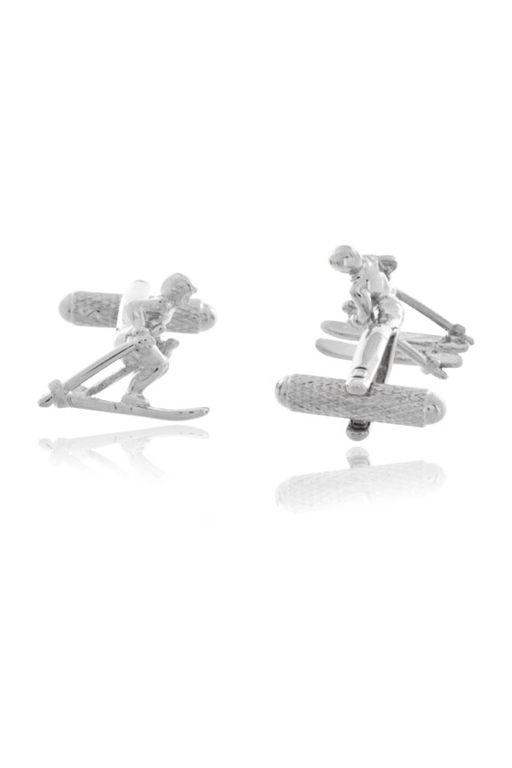 Blue Skier Cufflinks