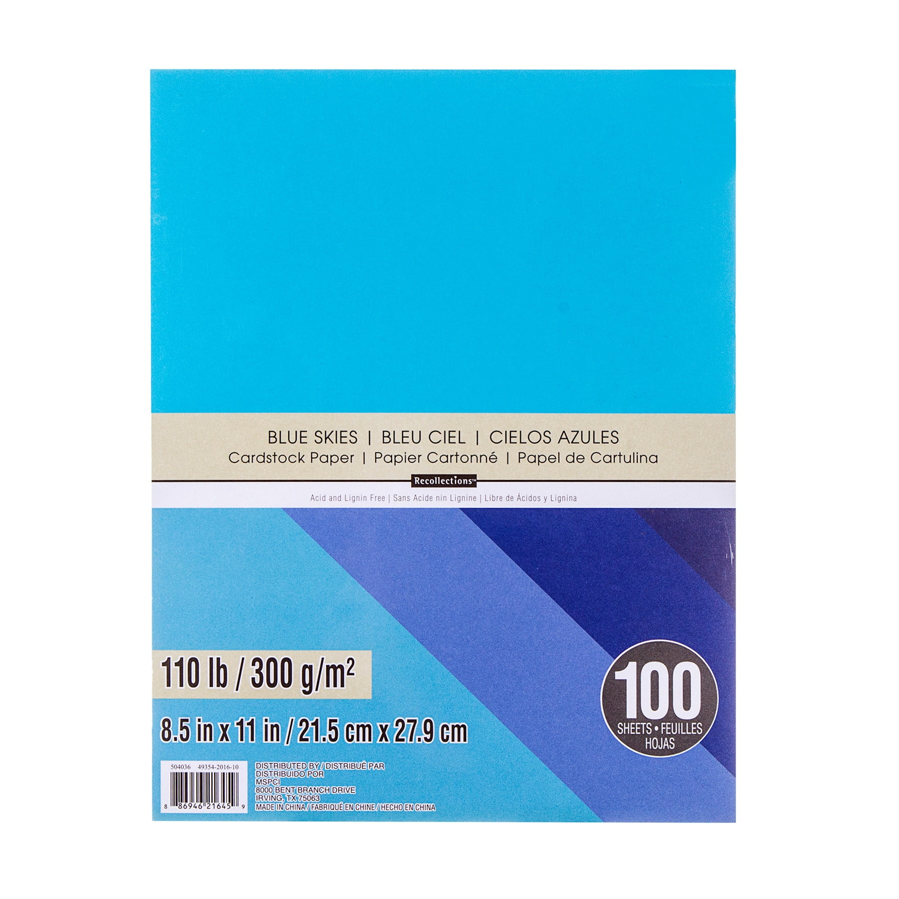 Recollections Black Heavyweight Cardstock Paper, 8.5 inch x 11 inch - 100 Sheets