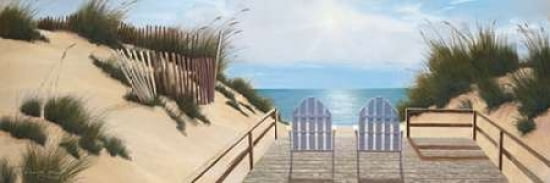 Blue Skies Panel Canvas Art - Diane Romanello (12 x 36)