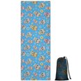 thumbnail image 1 of Blue Skull Floral Pattern Hot Yoga Mat Towel Non Slip for Hot Yoga - Quick-Drying Yoga Mat Cover with 4 Corner Pockets with Travel Bag - Hot Yoga Towel Non Slip 74"x26", 1 of 6