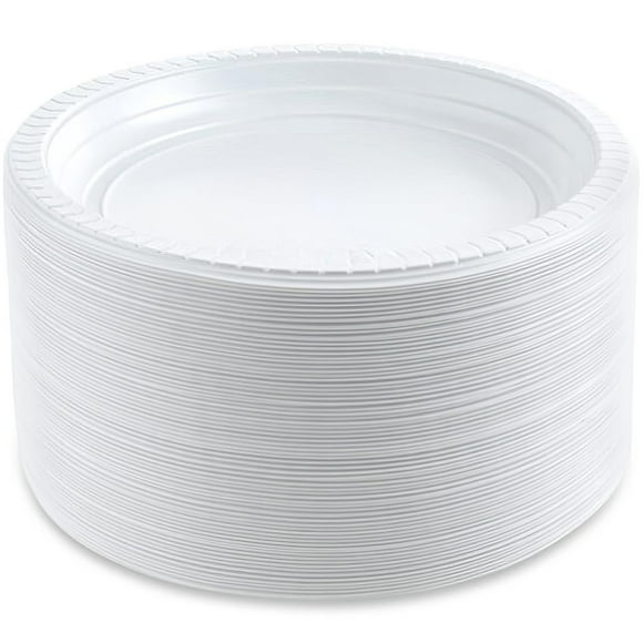 Blue Sky 100 Count Disposable Plastic ZLK1Plates, 6-Inch, White