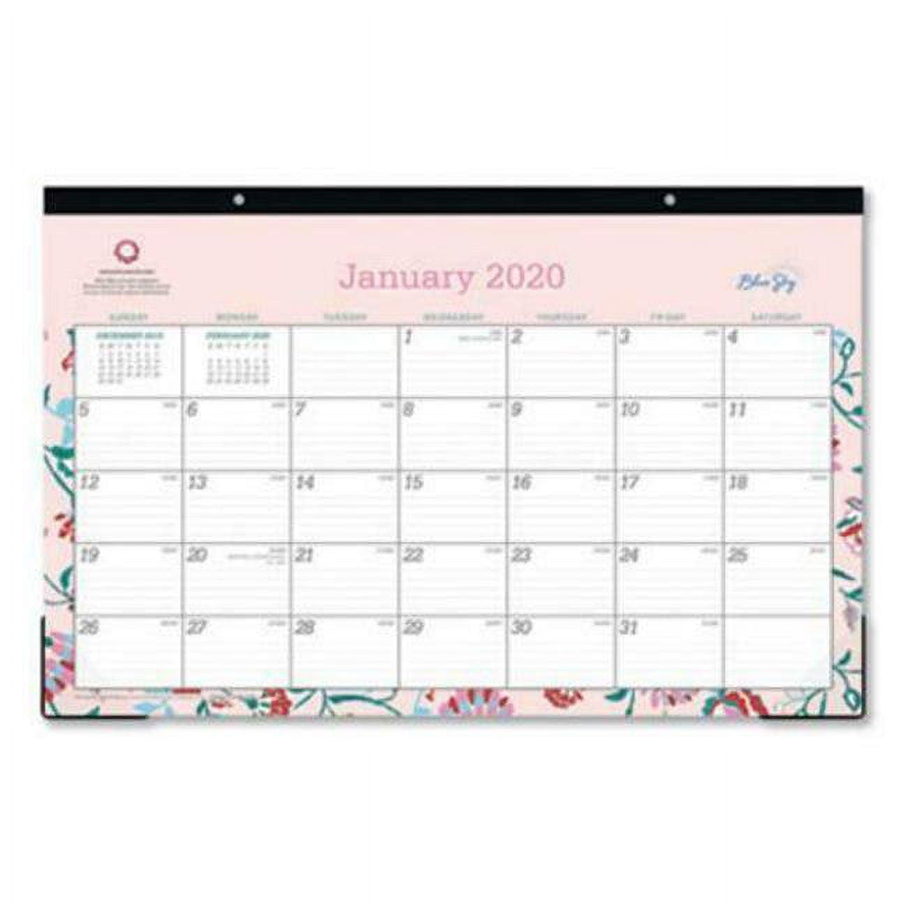 2021 AT-A-GLANCE Monthly Desk Calendar Pad - 21.75" X 17", Blue/Gray, Ink-Resistant Paper For Planning 3 thumbnail image