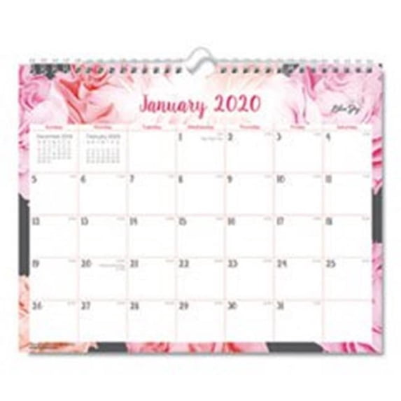 Blue Sky 102718 11 x 8 in. Joselyn Wall Calendar, Light Pink