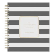 2025-2026 Day Designer Daily/Monthly Academic Planner, 8 x 10, Rugby Stripe Black Frosted, July 2025 To June 2026, 137885