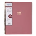 thumbnail image 1 of Blue Sky 17 Month 2026-2027 Weekly and Monthly Academic Year Planner Calendar, August 2026 - December 2027, 8.5" x 11", Flexible Cover, Wirebound, Laminated Tabs, Dusty Rose, 1 of 10