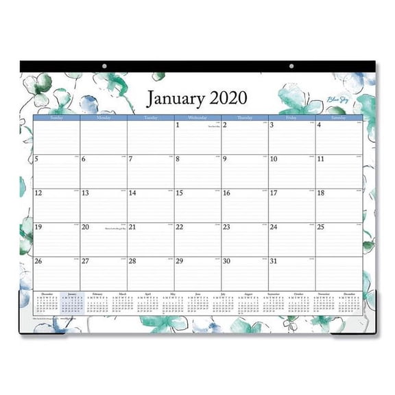 Blue Sky  17 x 11 in. 2020 Clear Corners Lindley Desk Pad