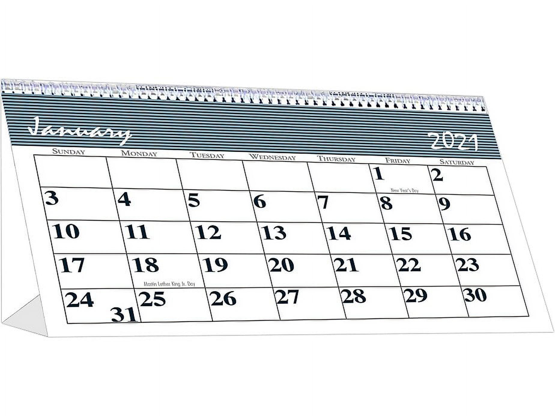Blue Sky 2021 4.25 x 7 Desk Calendar Bar Harbor White/Blue 367921