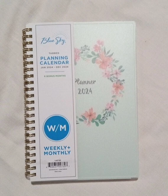 Blue Sky 2024 Weekly Monthly Planner January - December 5" X 8" Frosted Cover