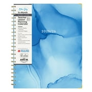 Blue Sky 2025-2026 Academic Year Weekly and Monthly Teacher Lesson Planner, April 2025 - June 2026, 15-Month, 8.5" x 11", Hard Cover, Wirebound, Storage Pocket, Ruler, Stickers, Blue Ink