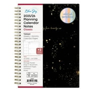 Blue Sky 2025-2026 Weekly and Monthly Academic Year Planner Calendar, July 2025 - June 2026, 5.8" x 8.6", Flexible Cover, Wirebound, Laminated Tabs, Storage Pocket, Gemini