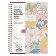 Blue Sky 2025-2026 Weekly and Monthly Academic Year Planner Calendar, July 2025 - June 2026, 5.8" x 8.6", Flexible Cover, Wirebound, Laminated Tabs, Storage Pocket, Daisy Garden