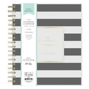 Blue Sky 2025-26 Daily Monthly Planner, 8x10, Day Designer, Rugby Stripe Black