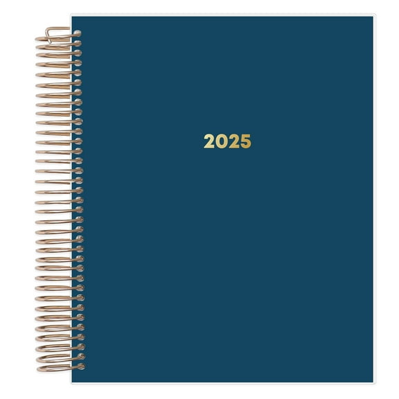 Blue Sky 2025 Daily Monthly Planner, 7 x 9, LiveWell, Navy