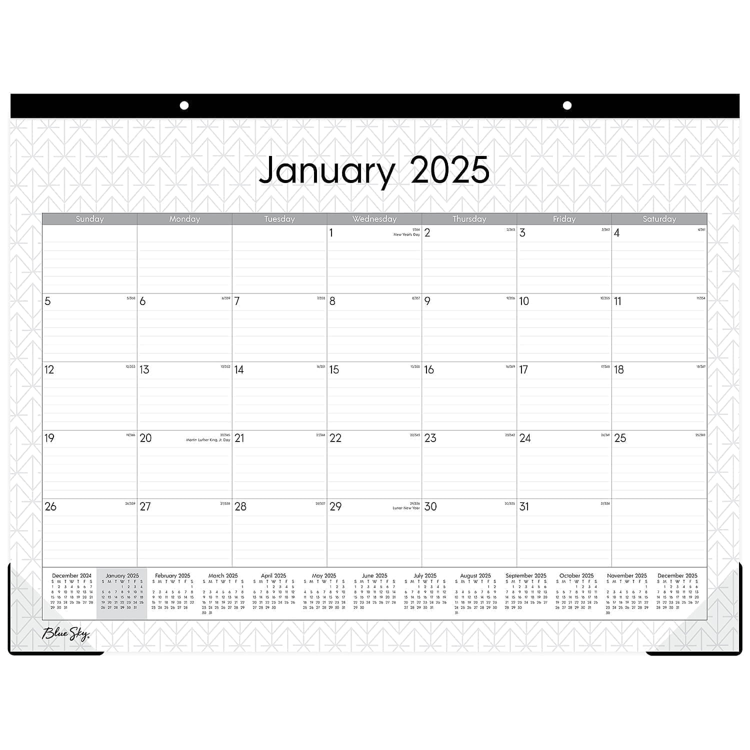 Blue Sky 2025 Desk Pad Calendar, 22x17, Enterprise