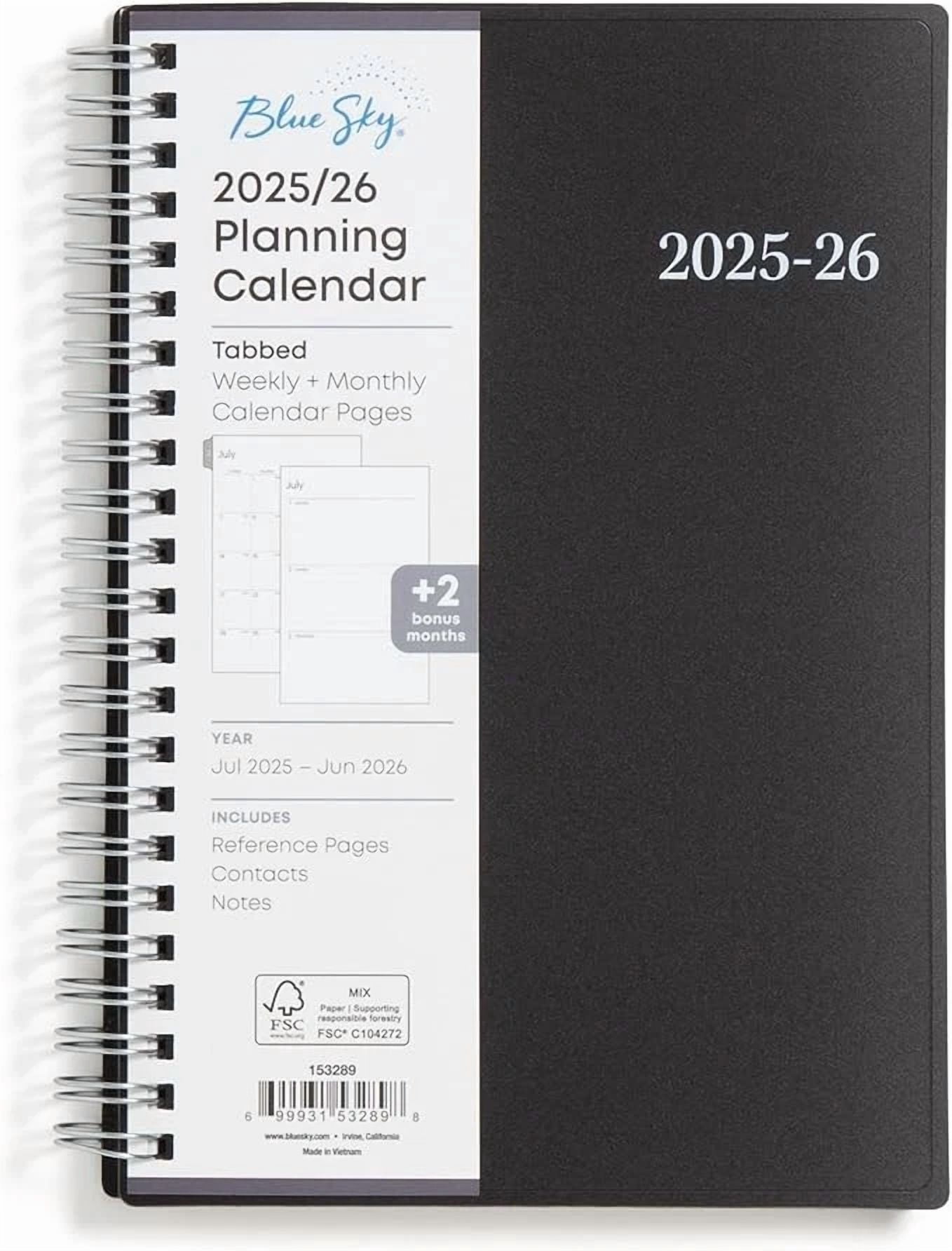 Blue Sky 2025 Weekly And Monthly Planner, January - December, 8.5" X 11", 2025..